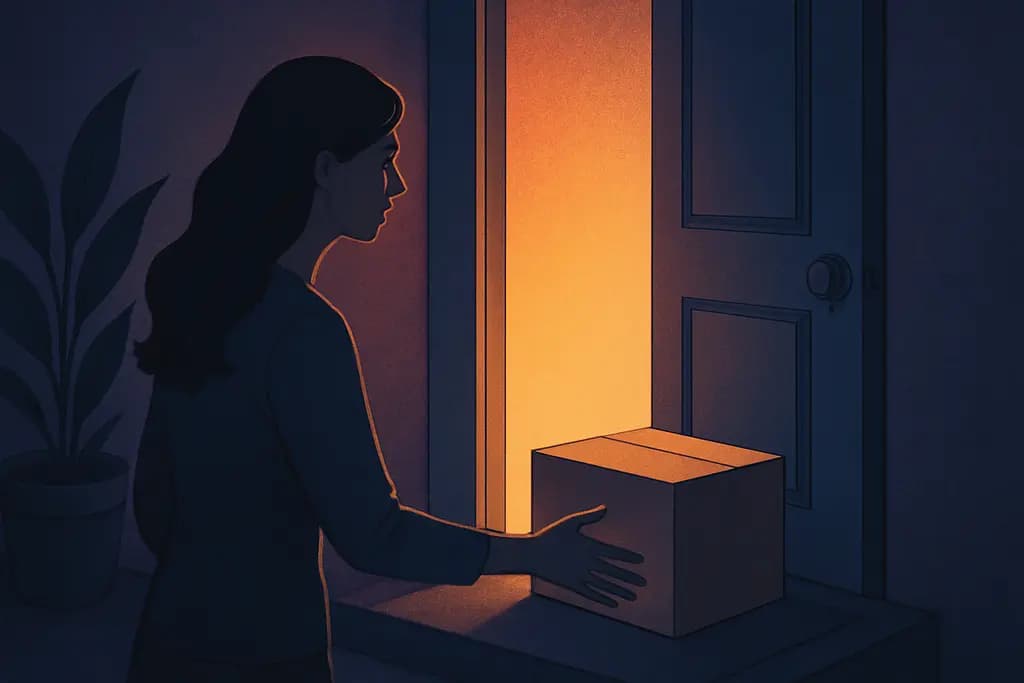 Dream illustration: Receiving an unmarked package at your door