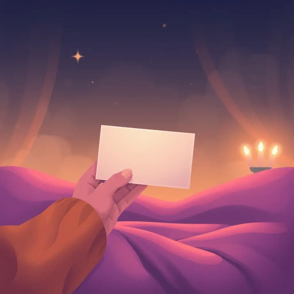 Dream illustration: Receiving blank invitation