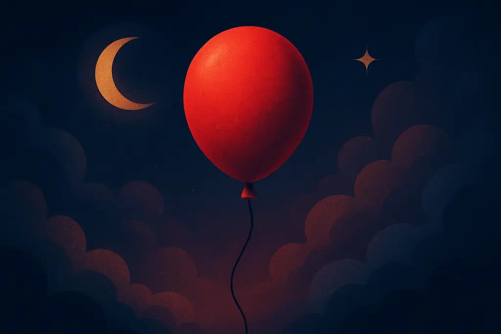 Dream illustration: Red balloon