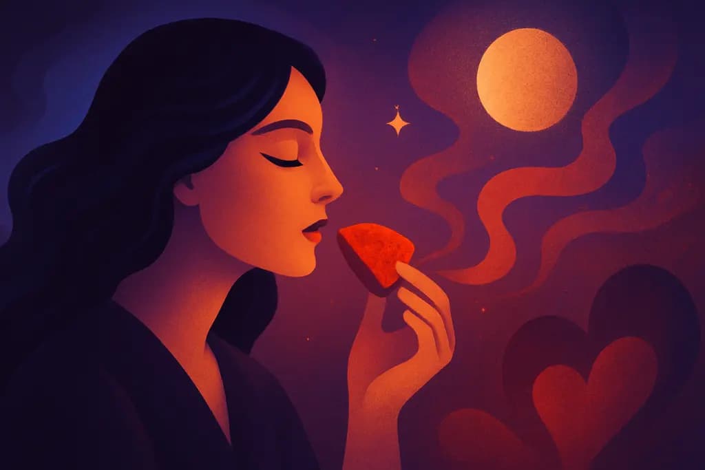 Dream illustration: red food that tastes like vivid memories dream meaning