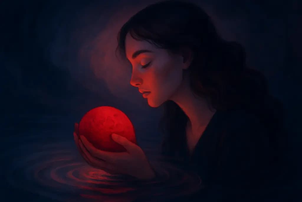 Dream illustration: red food that tastes like vivid memories in the water