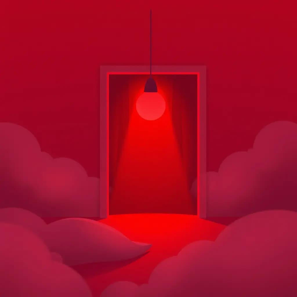 Dream illustration: Red room or red light