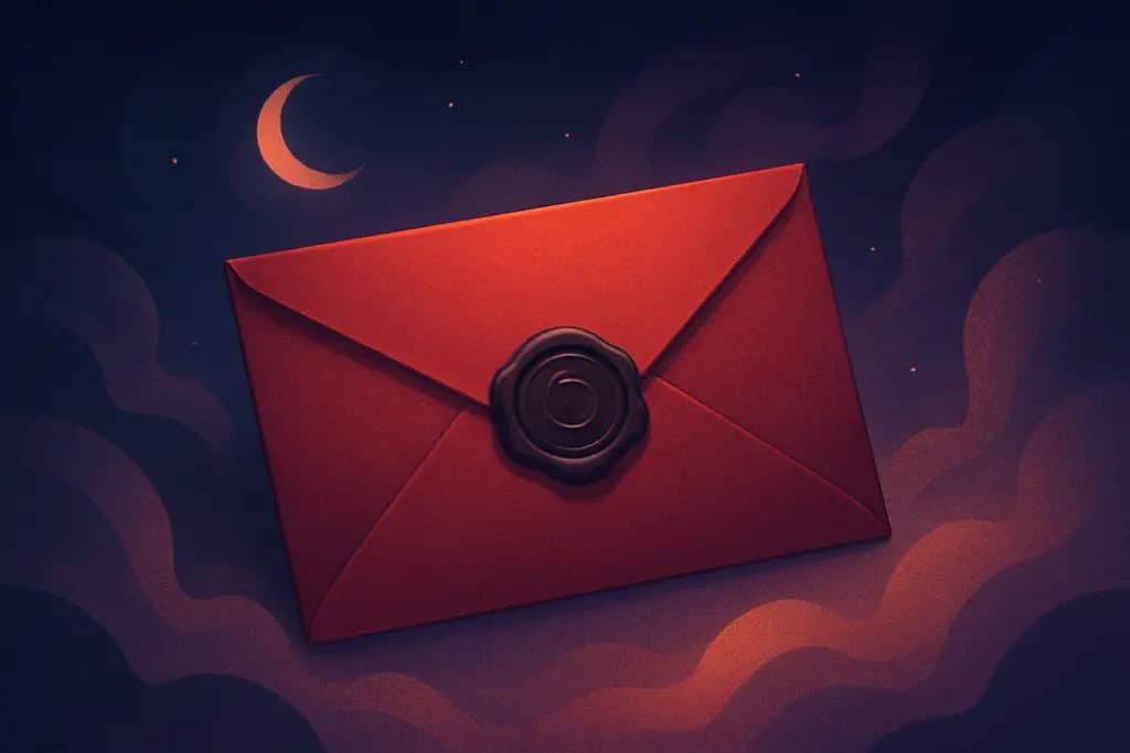Dream illustration: red sealed envelope with wax seal