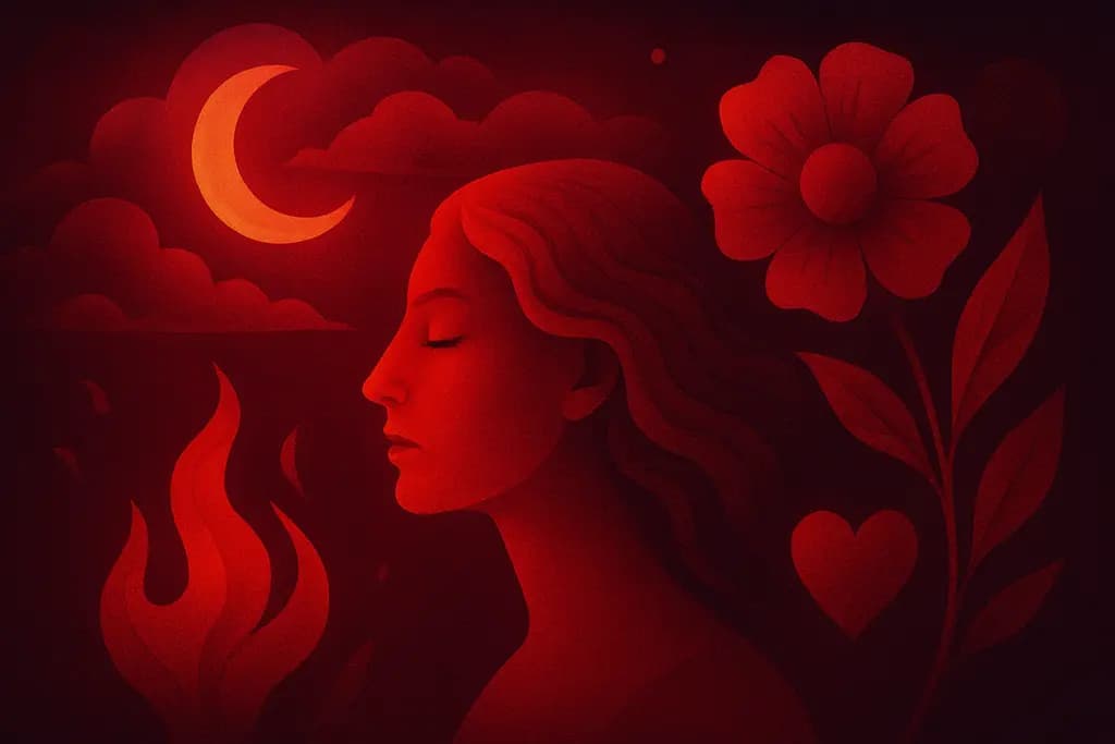 Dream illustration: Red-tinted dream