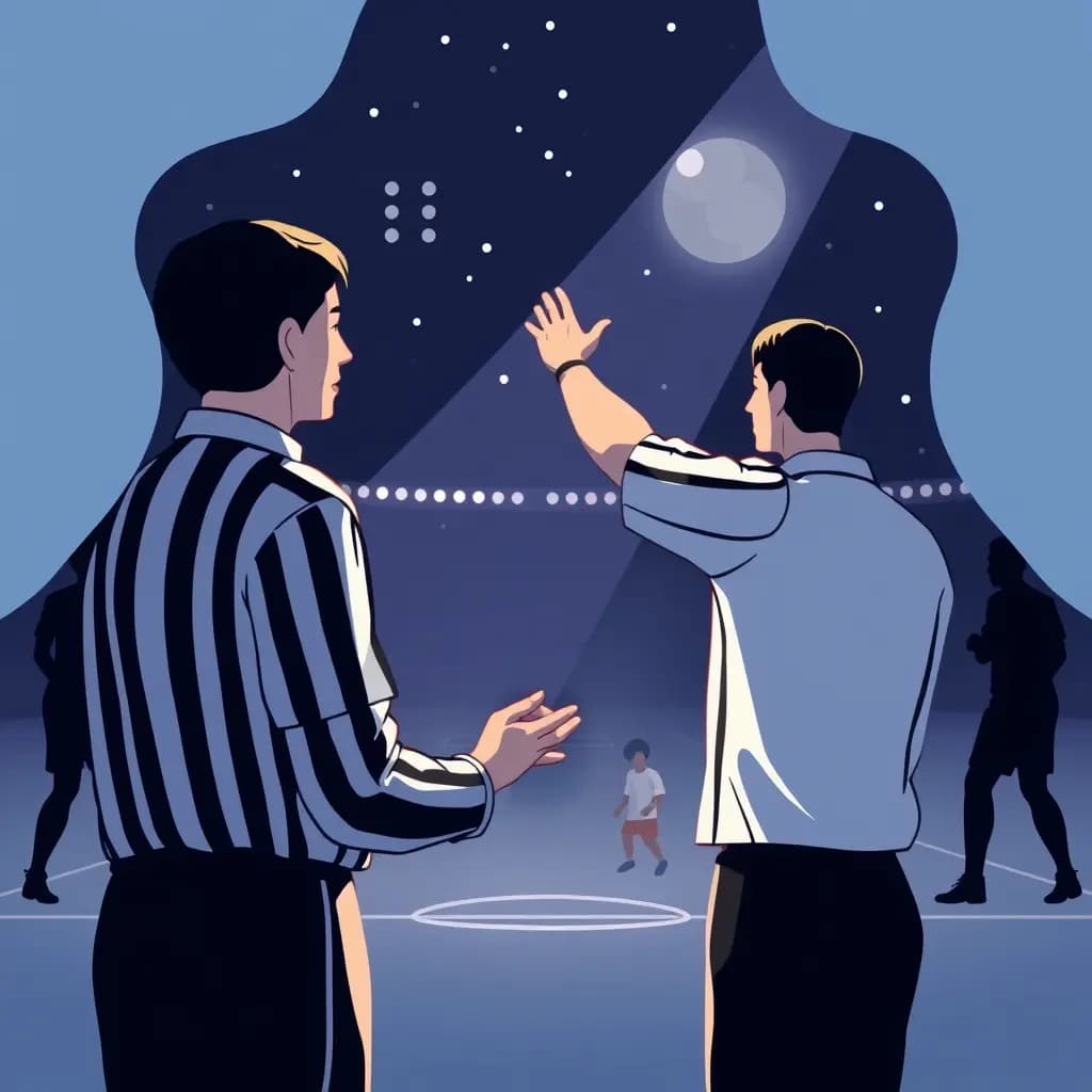 Dream illustration: Referee awards opponent foul