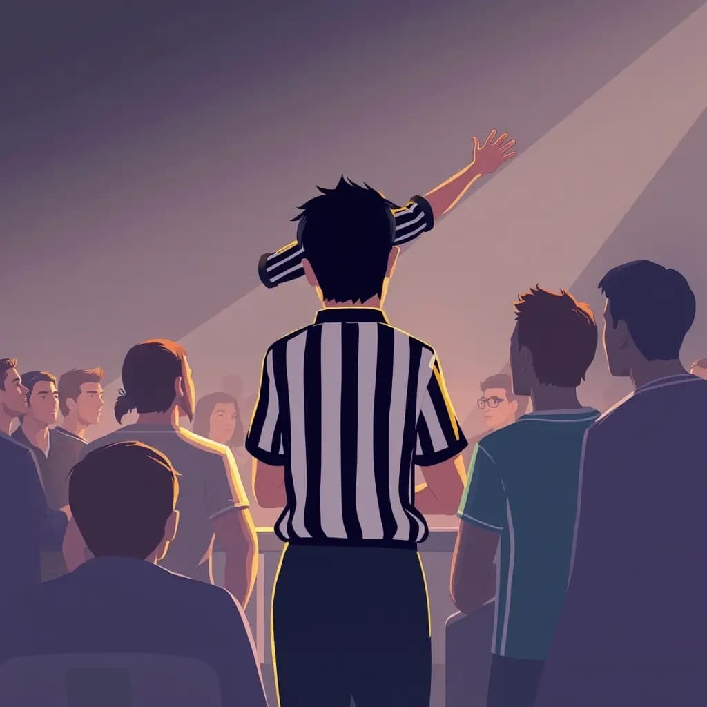 Dream illustration: Referee turns into audience