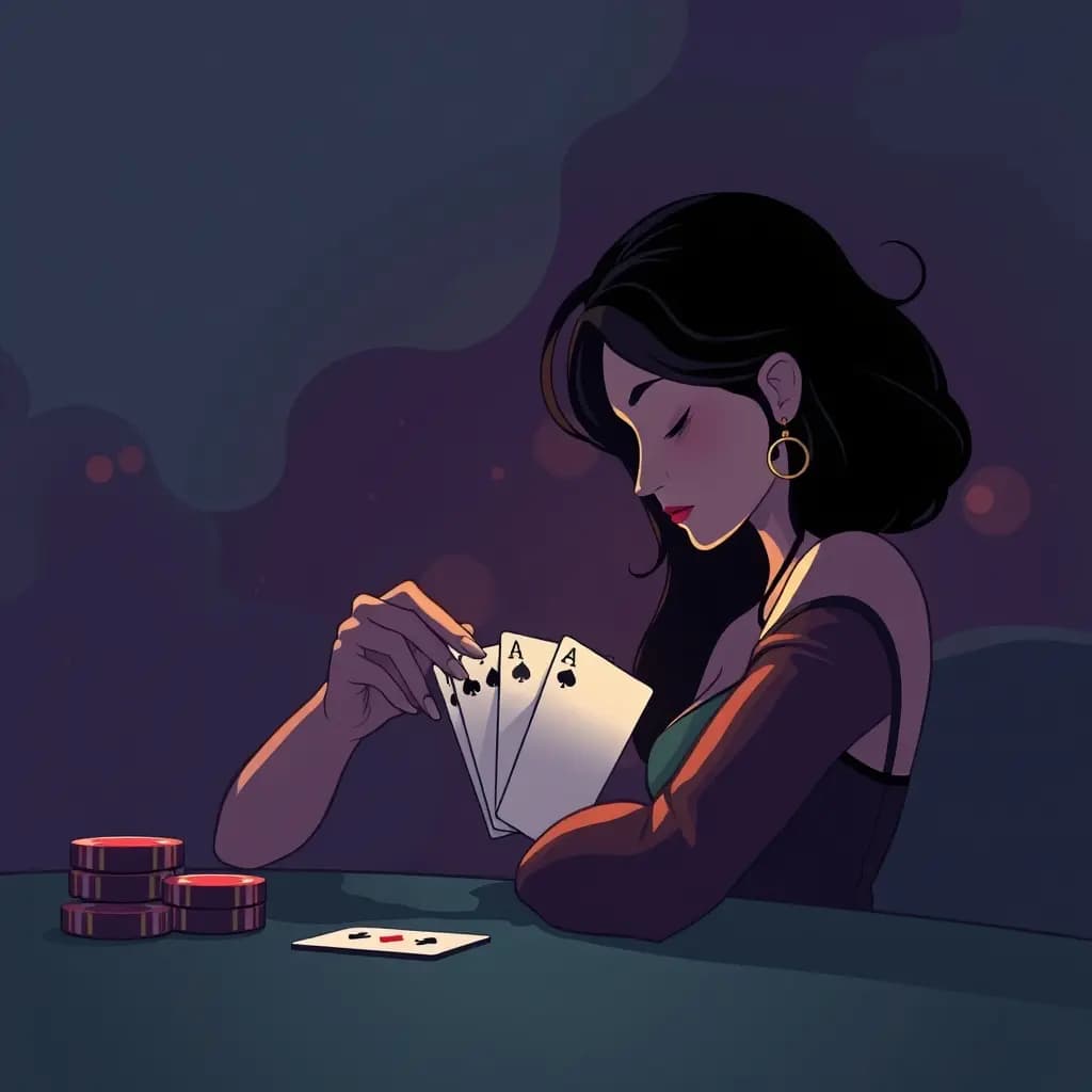 Dream illustration: Refusing Another Blackjack Card