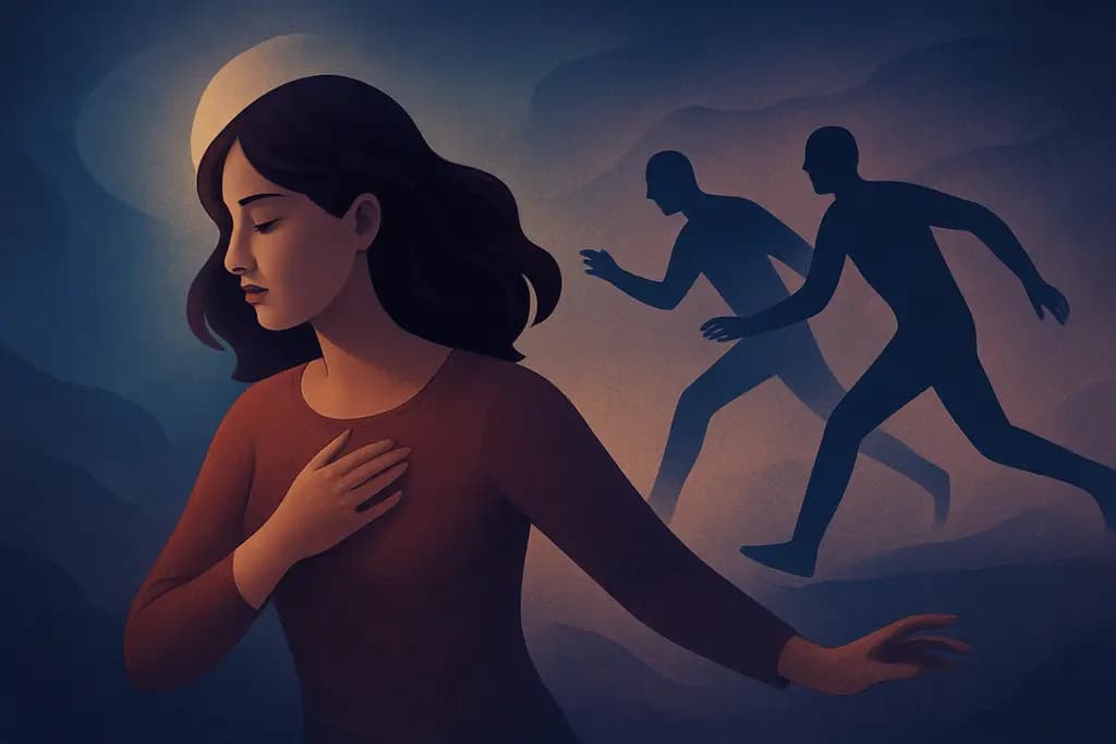 Dream illustration: relationships chasing me
