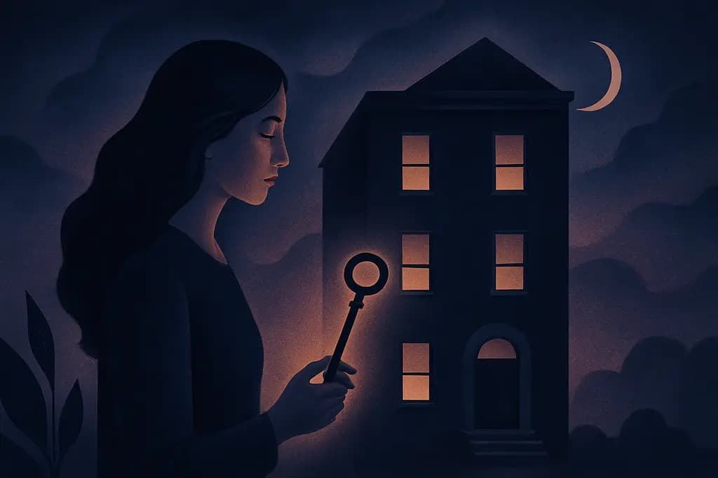 Dream illustration: renting a black apartment in my dream