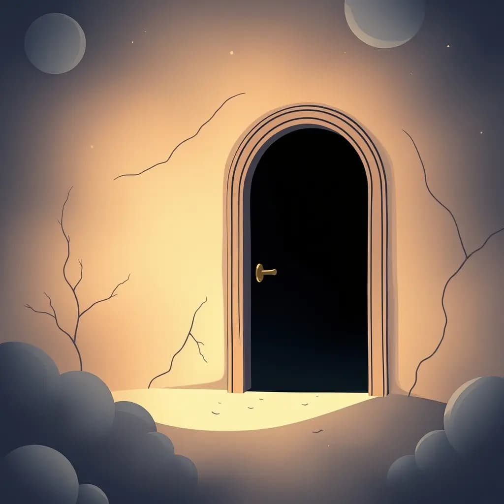 Dream illustration: Repeated doorway leads to past