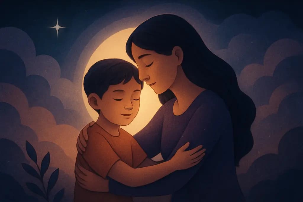 Dream illustration: reuniting with a deceased child dream meaning