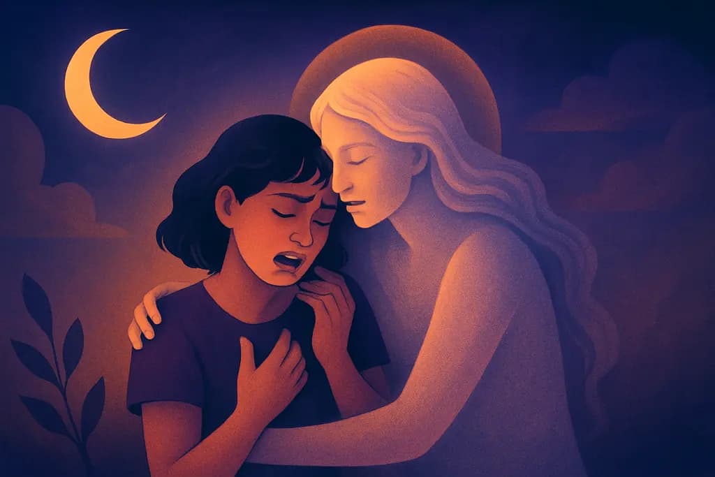 Dream illustration: reuniting with a deceased loved one biting me