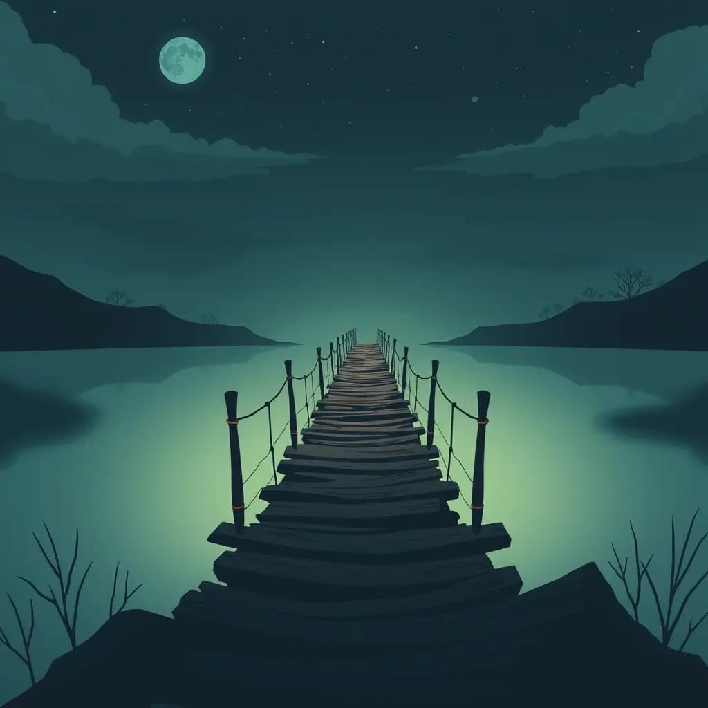 Dream illustration: Rickety bridge