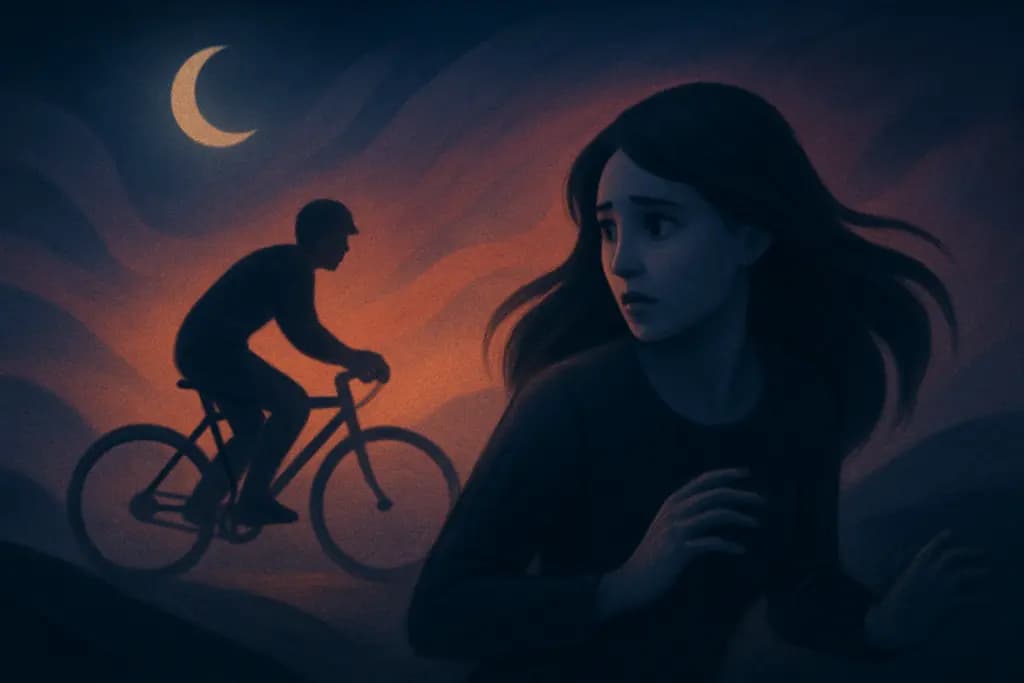 Dream illustration: Riding a Bike chasing me