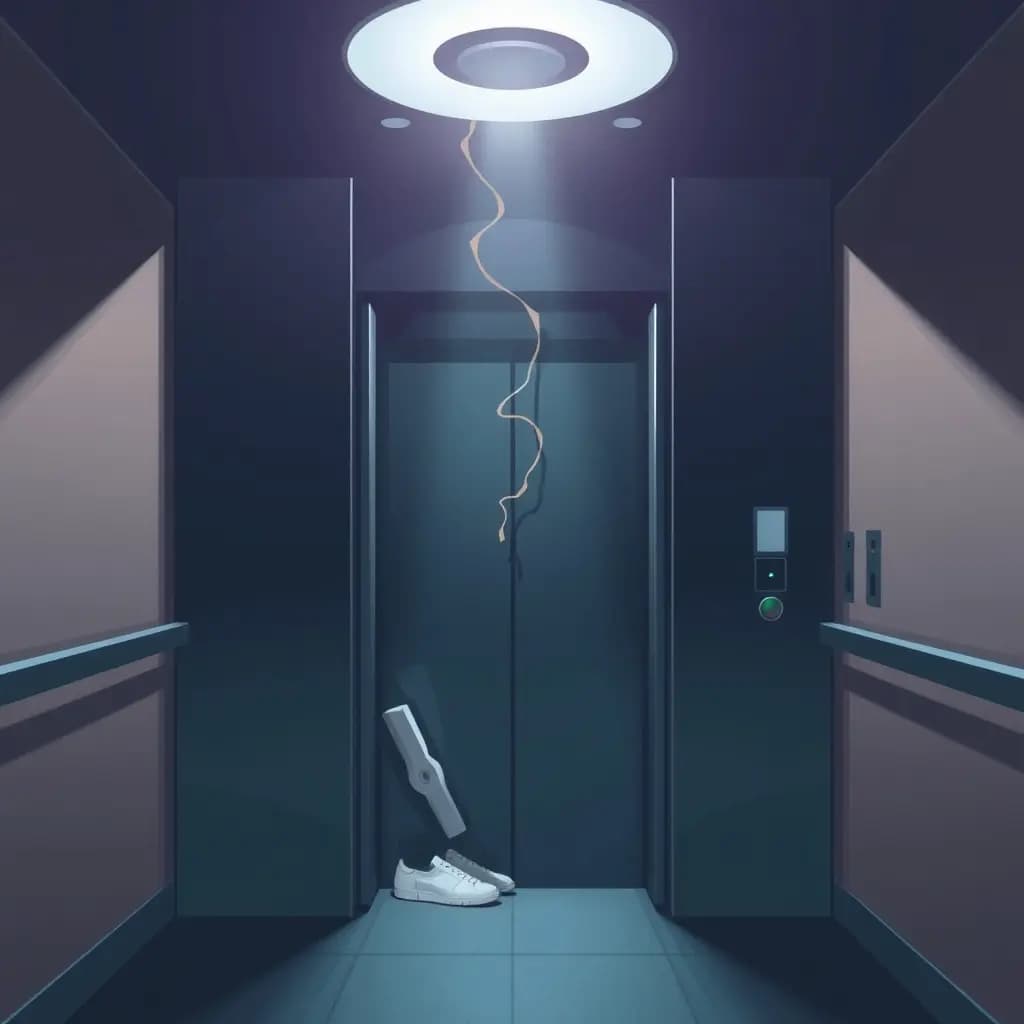 Dream illustration: Riding a broken elevator