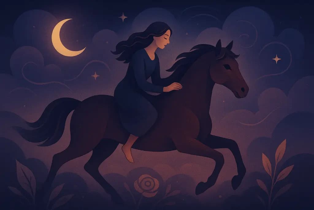 Dream illustration: Riding a horse