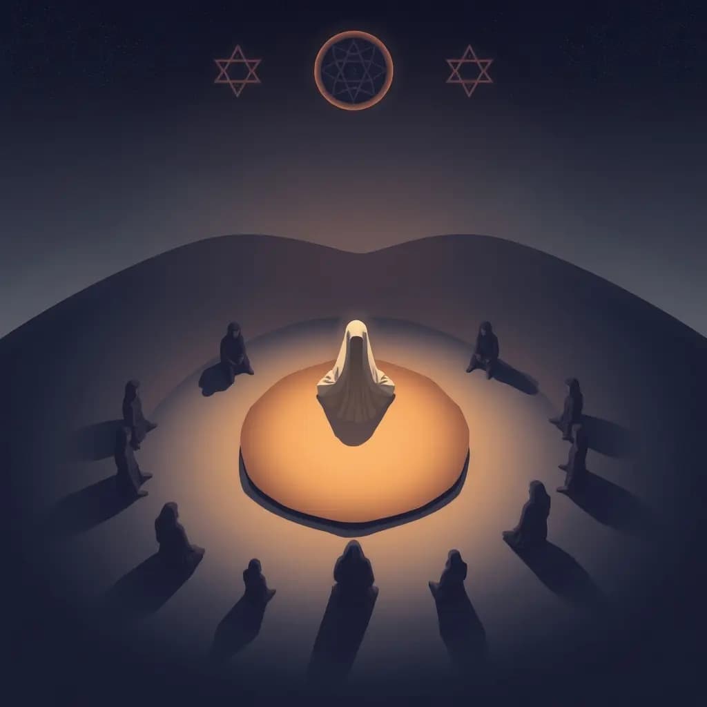 Dream illustration: Ritual circle with missing person