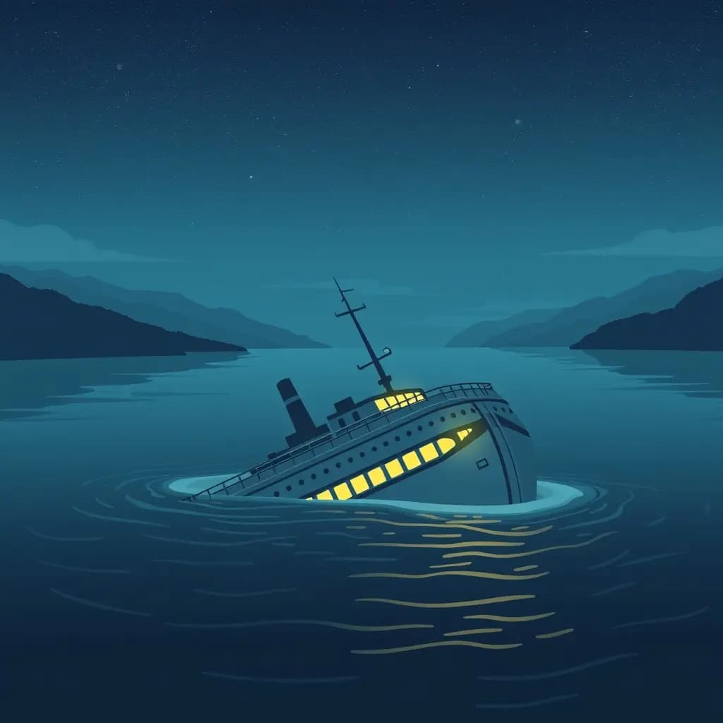 Dream illustration: River ferry sinking