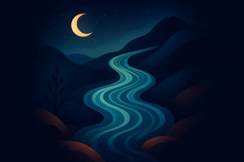 Dream illustration: River Flowing Uphill