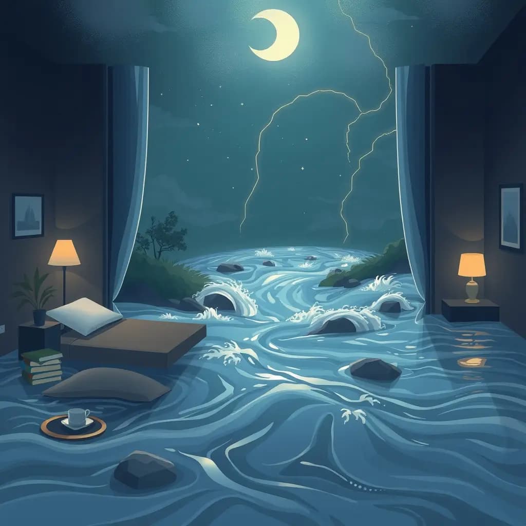 Dream illustration: River overflowing into rooms
