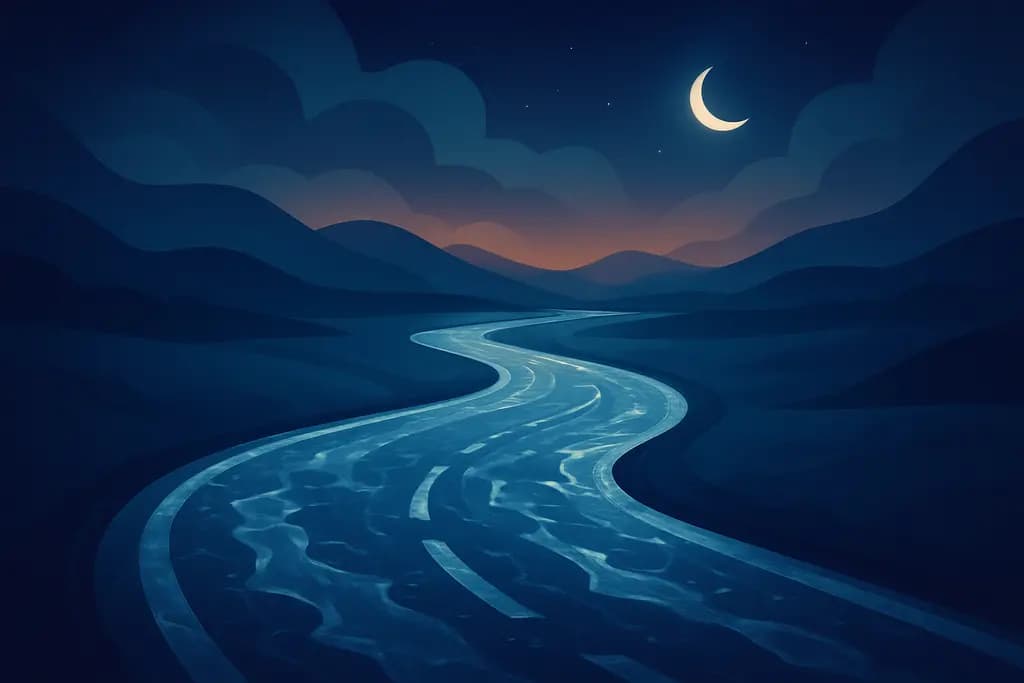 Dream illustration: Road Covered in Ice