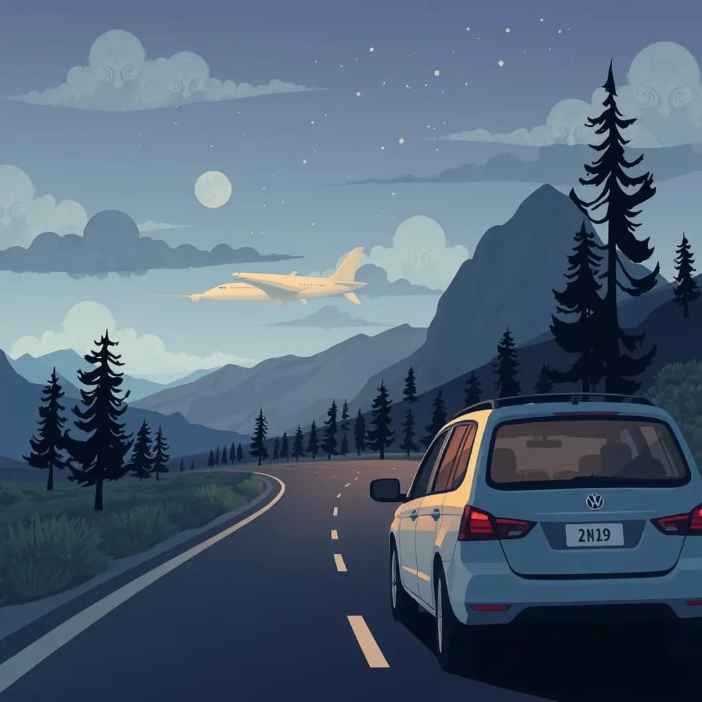 Dream illustration: Road trip dream