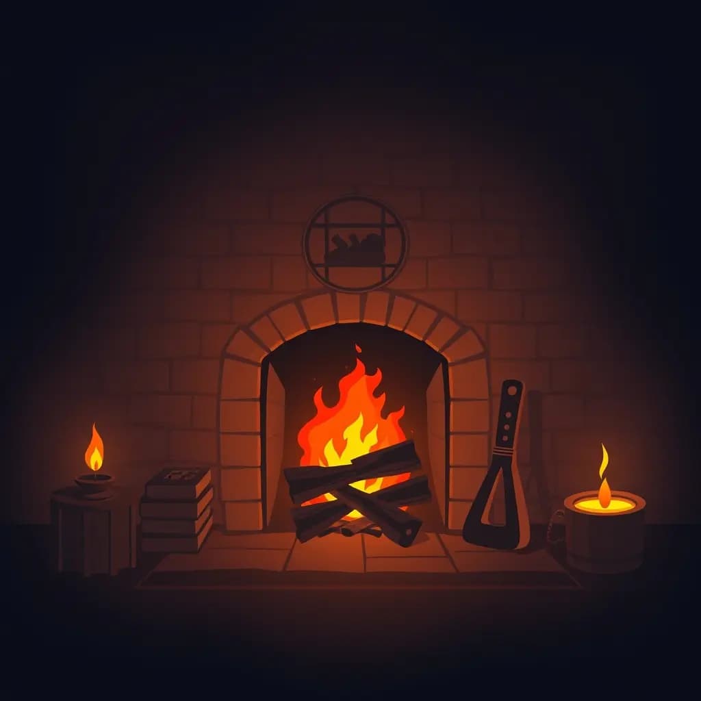 Dream illustration: Roaring fireplace