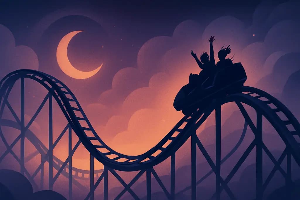 Dream illustration: Roller coaster out of control
