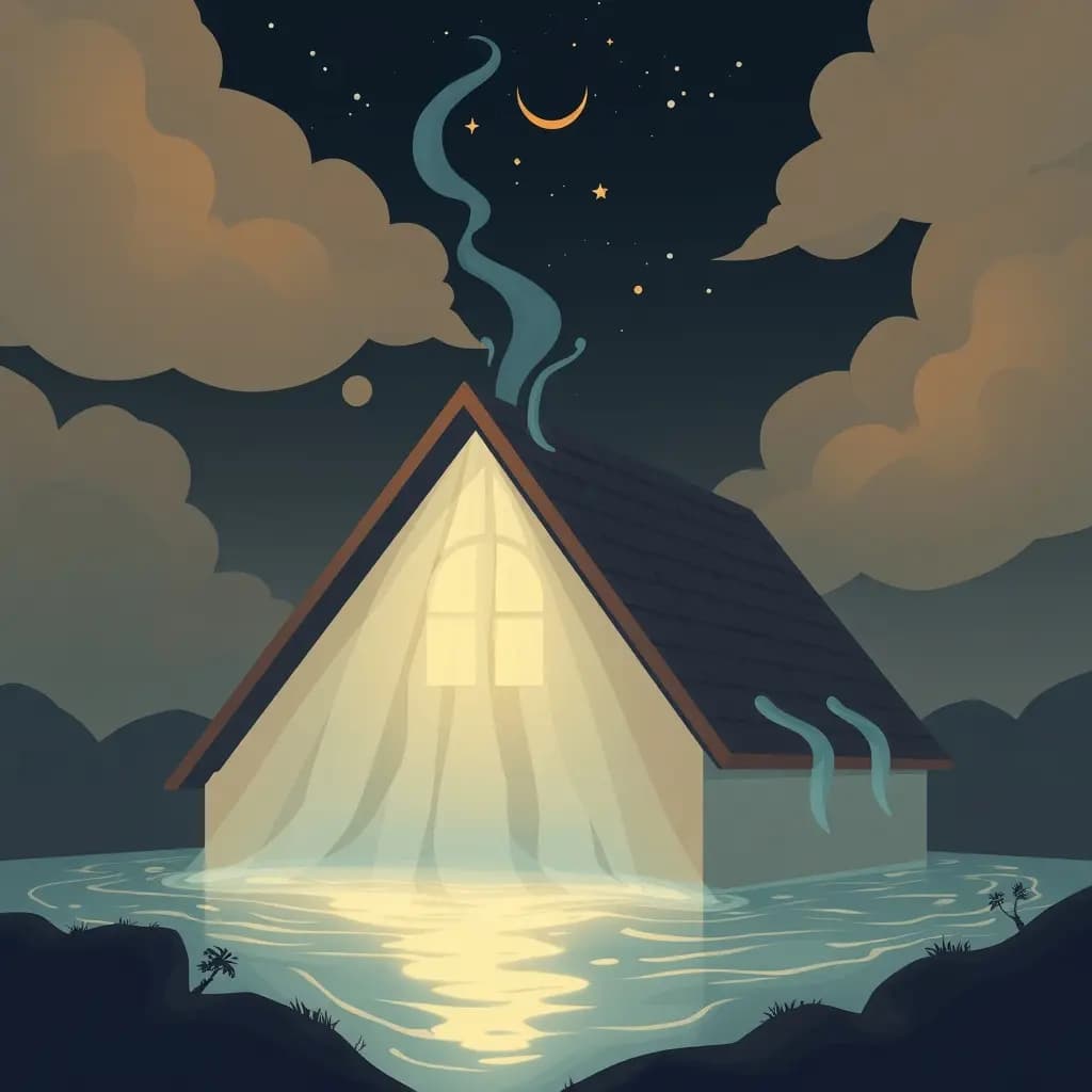 Dream illustration: Roof fills with water