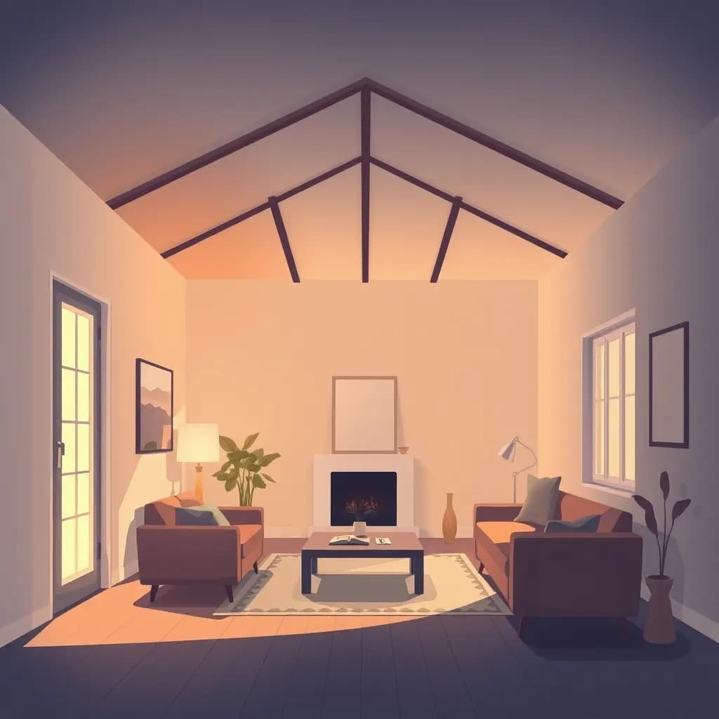 Dream illustration: Roofless living room