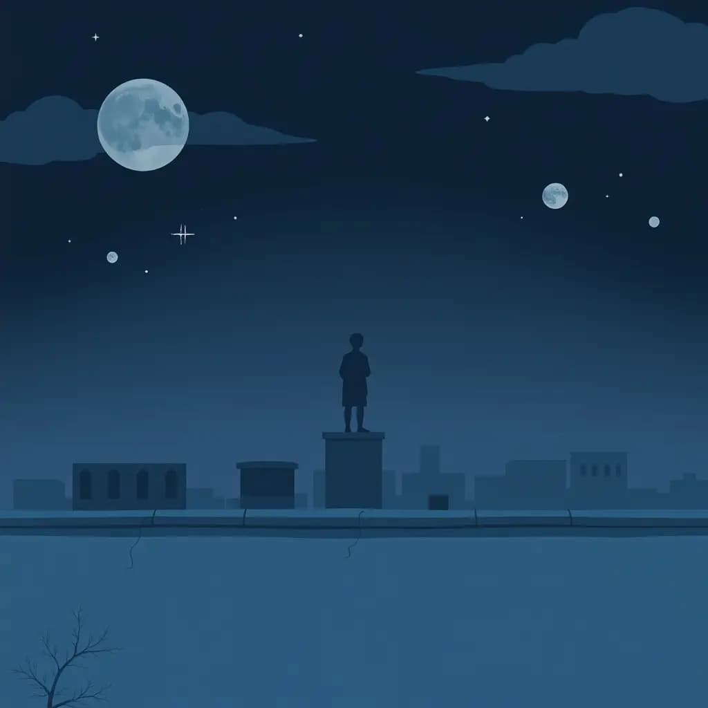 Dream illustration: Rooftop with no way down