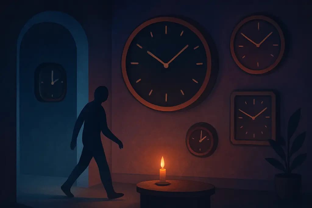 Dream illustration: Room where clocks run backwards
