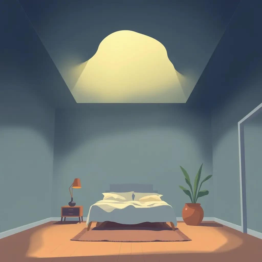 Dream illustration: Room without a ceiling
