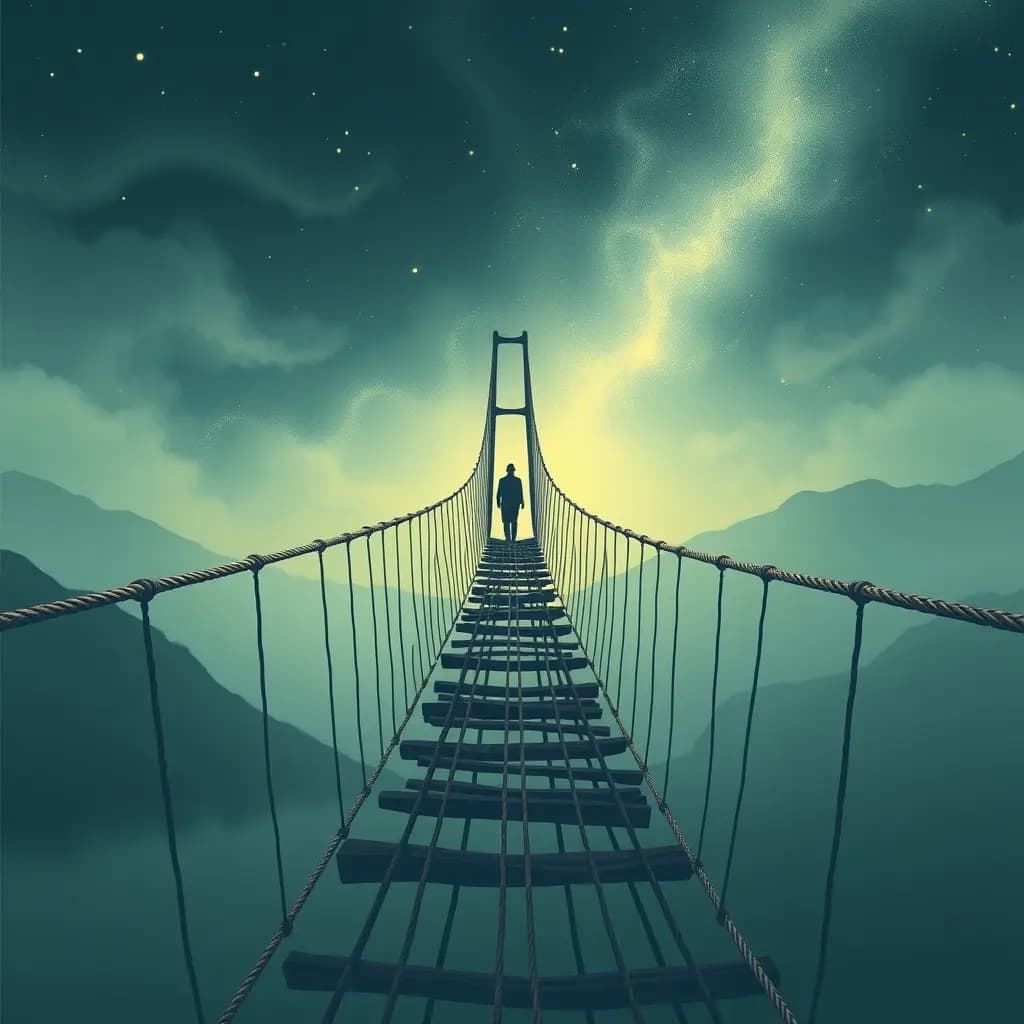 Dream illustration: Rope bridge swaying