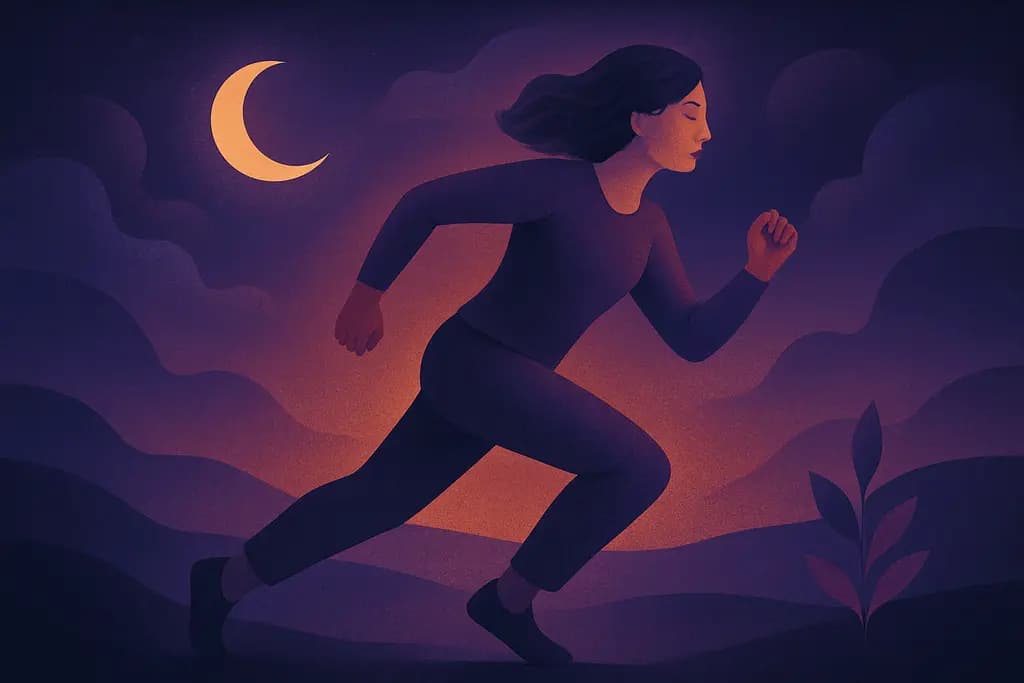 Dream illustration: Running but moving in slow motion