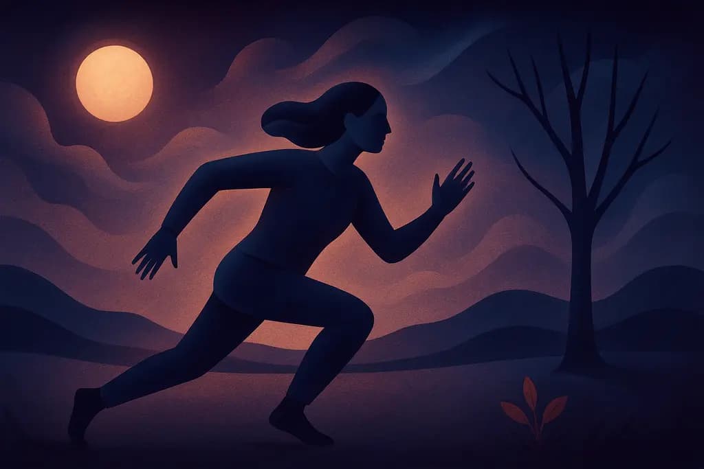 Dream illustration: Running but not moving forward