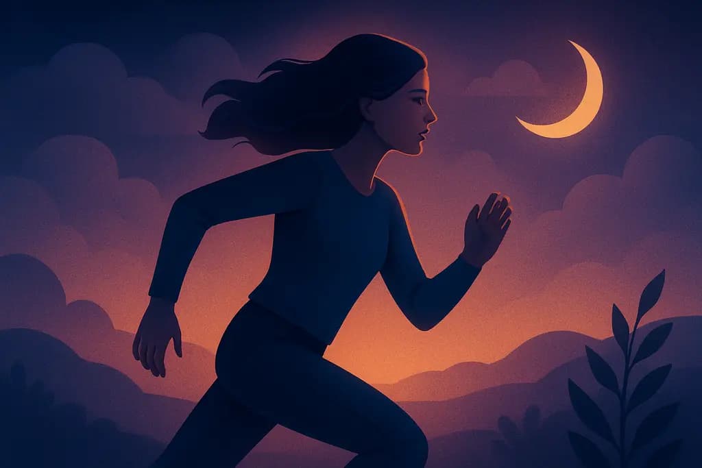 Dream illustration: Running in Slow Motion