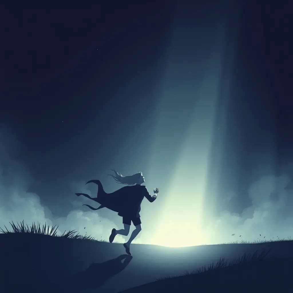 Dream illustration: Running toward the light