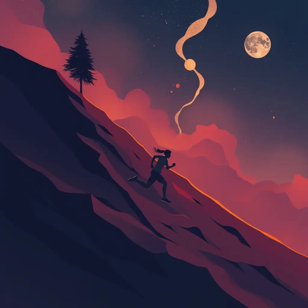 Dream illustration: Running uphill forever