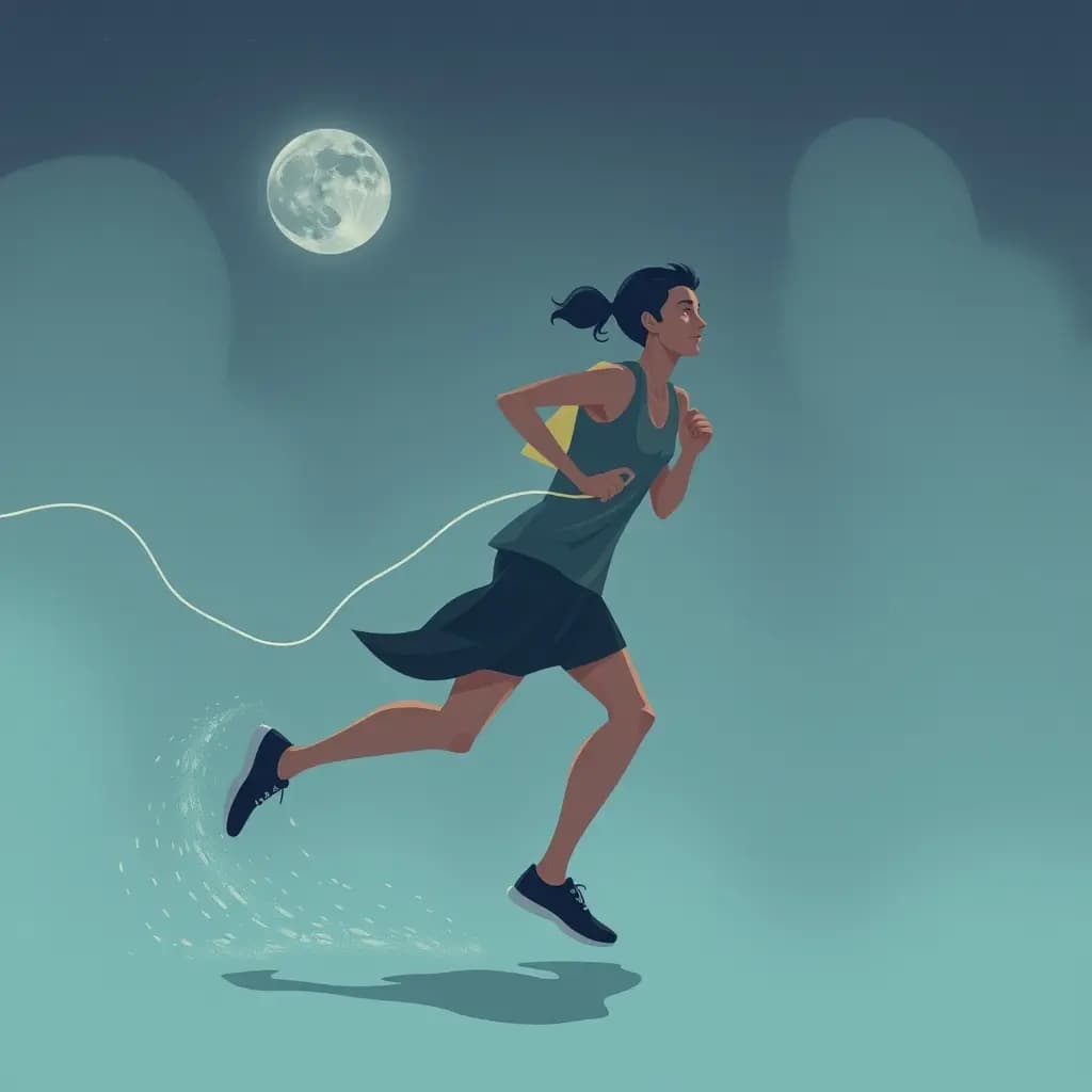 Dream illustration: Running with invisible weight