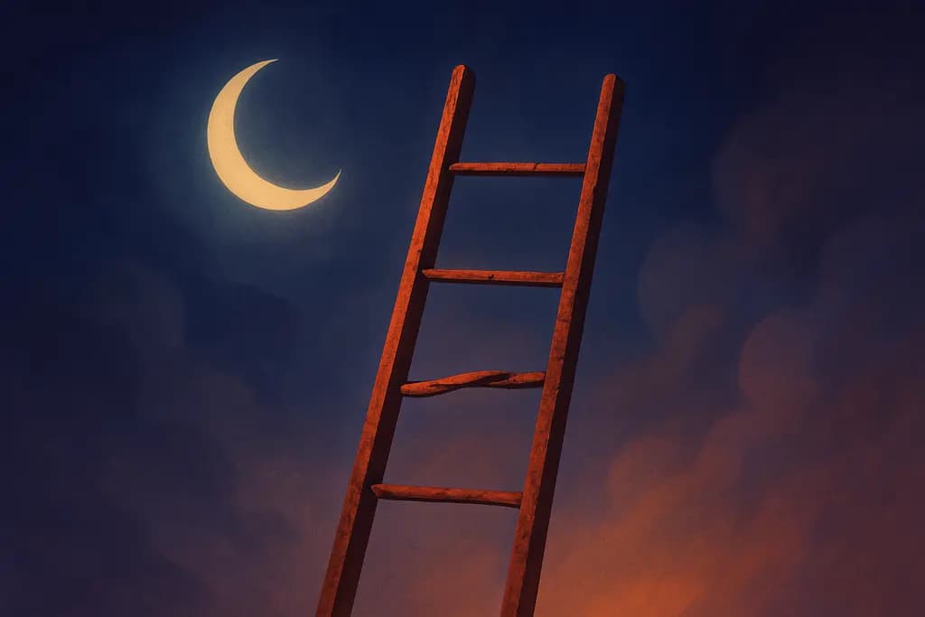 Dream illustration: Rusty ladder
