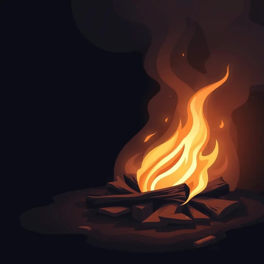 Dream illustration: Sacred fire dying out