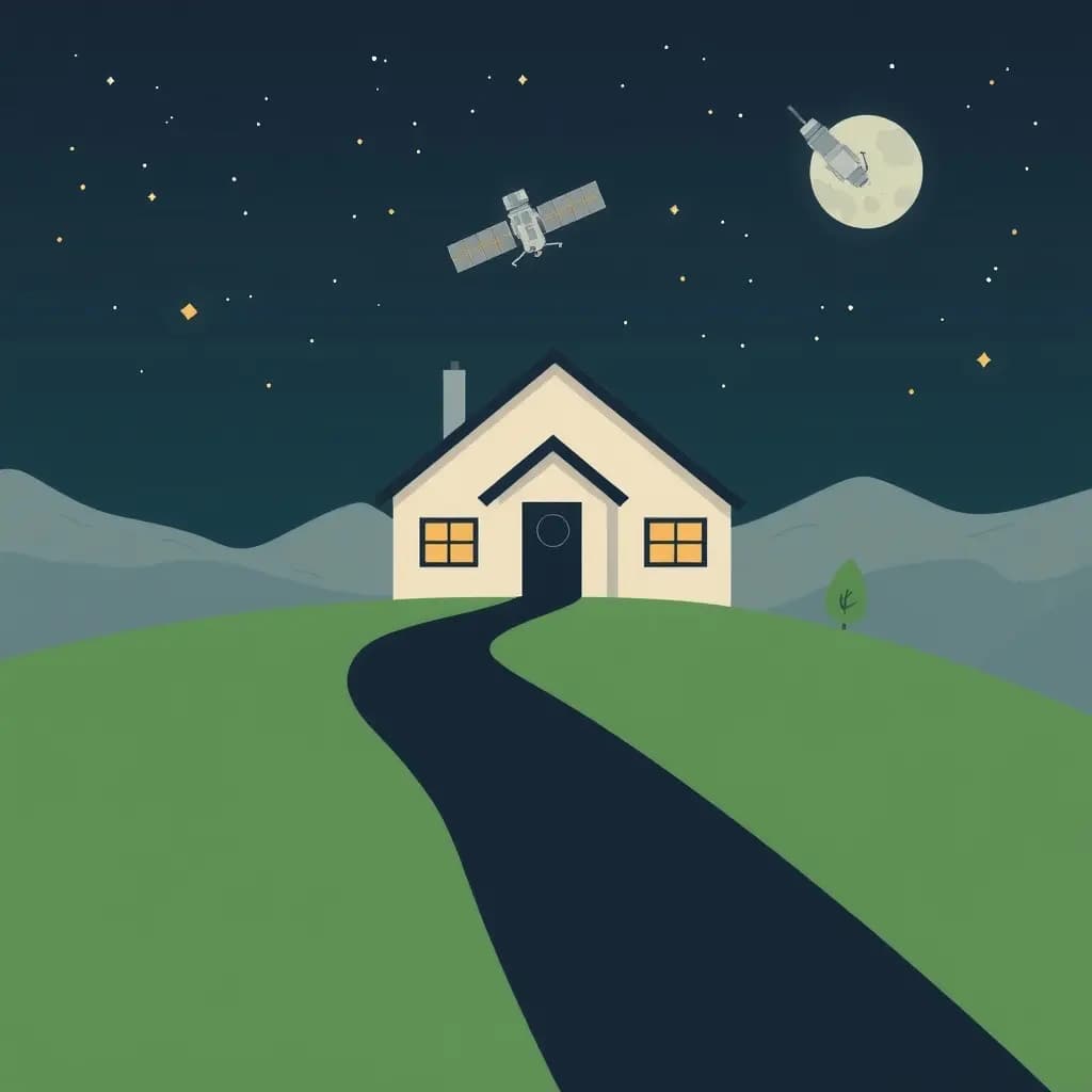 Dream illustration: Satellite shows your house