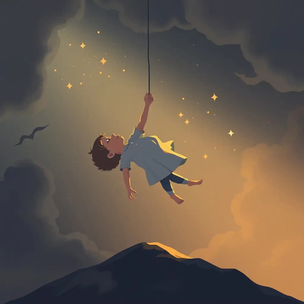 Dream illustration: Saving falling child