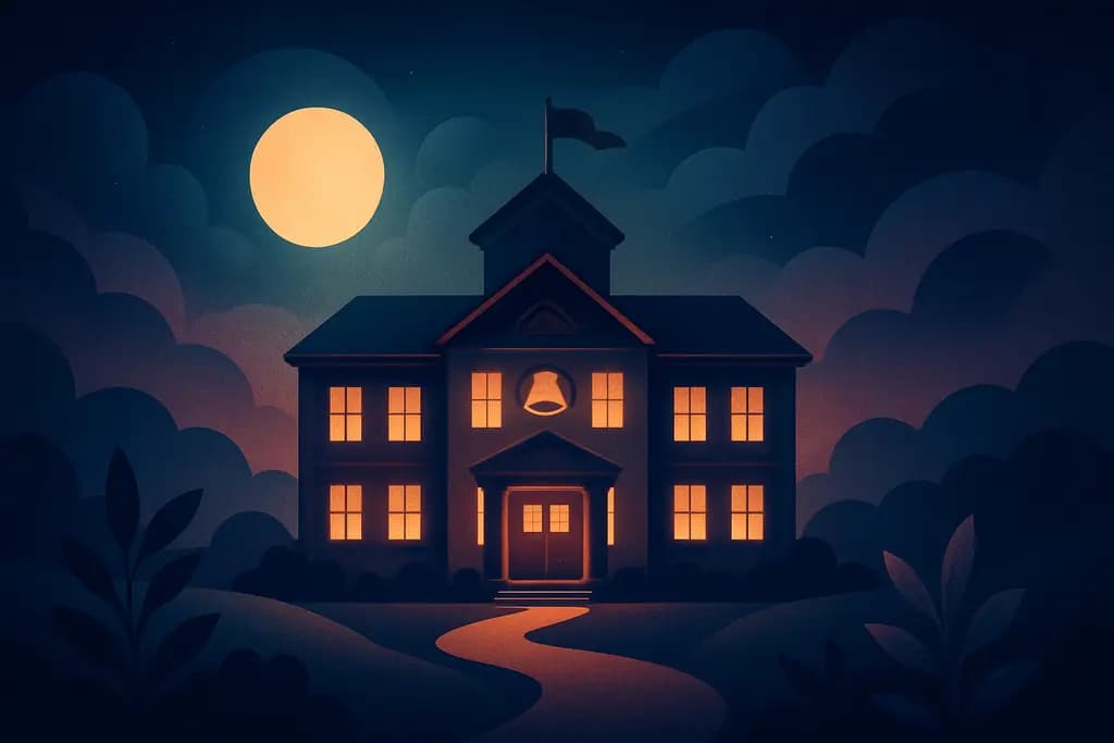 Dream illustration: School building