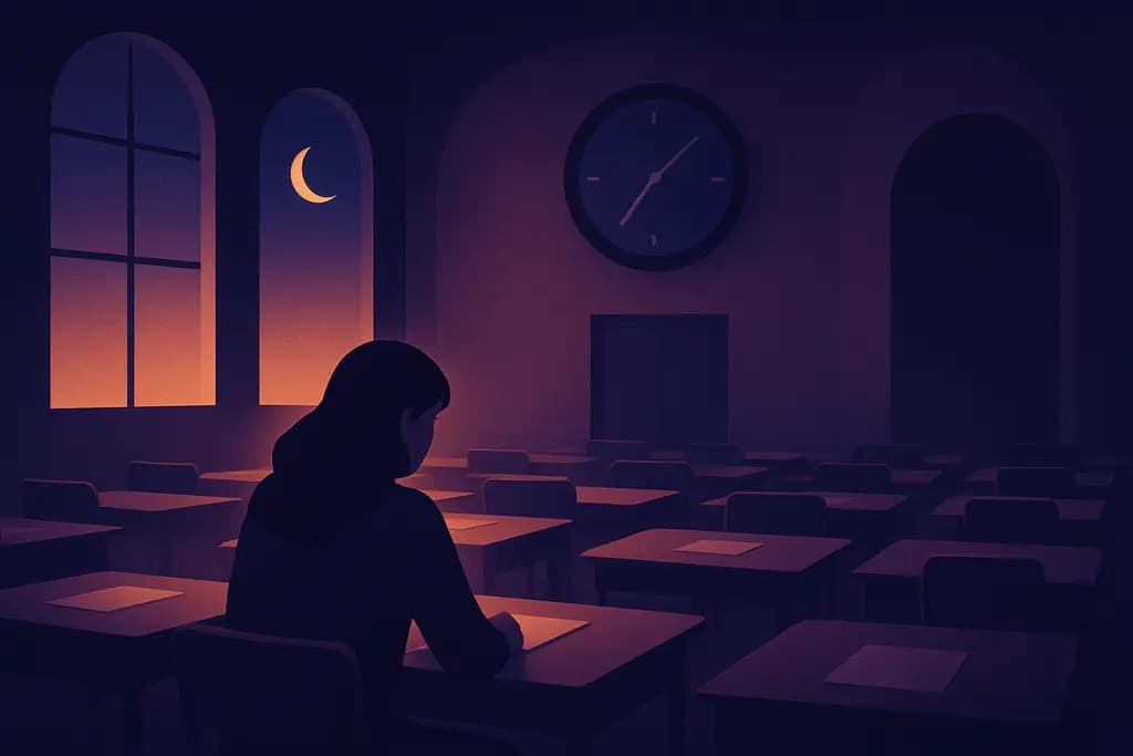 Dream illustration: School or exam hall