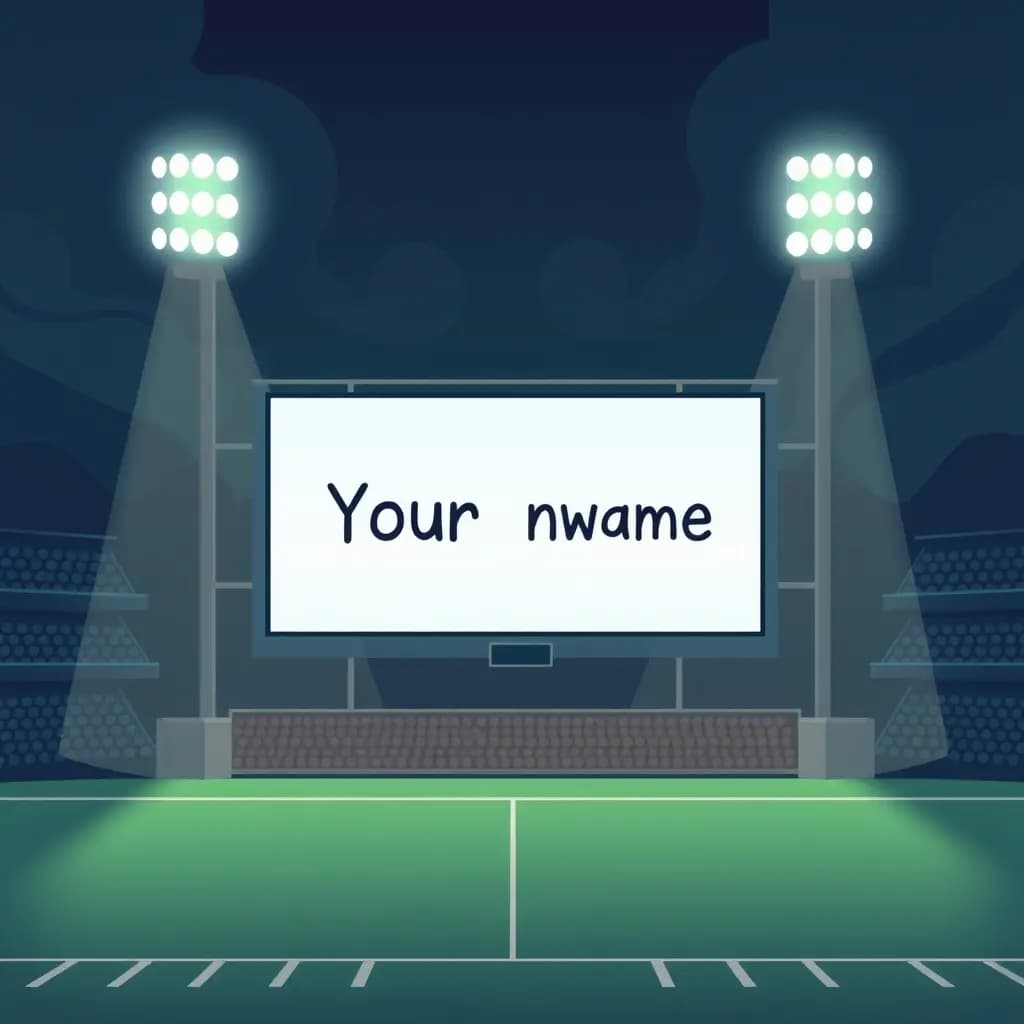 Dream illustration: Scoreboard shows your name wrong