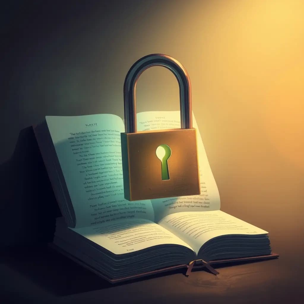 Dream illustration: Scripture glowing under lock