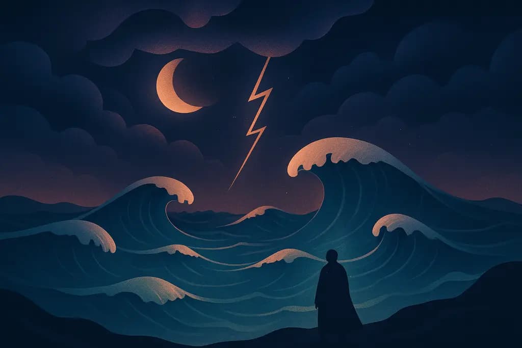 Dream illustration: Sea storm