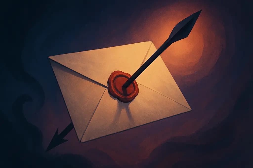 Dream illustration: sealed letter attacking me dream